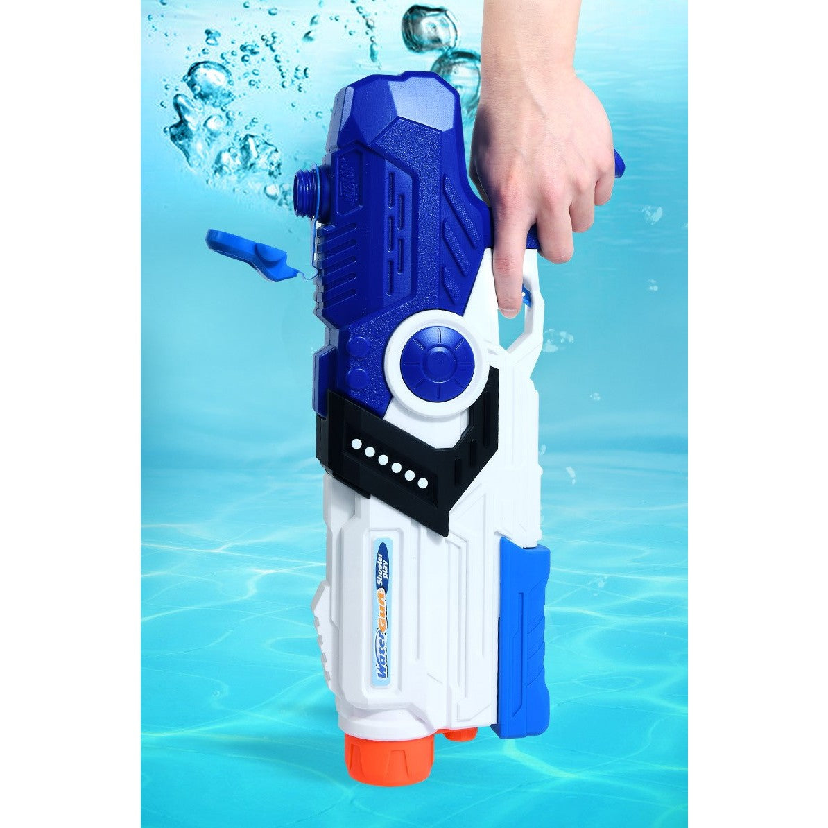 Pistol cu Apa pentru Copii, Rezervor, Pentru Piscina/Plaja, Flippy, 6ani+, Albastru/Multicolor, 2000ML-4