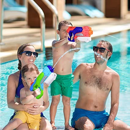 Pistol cu Apa pentru Copii, Rezervor, Pentru Piscina/Plaja, Flippy, 6ani+,  Verde/Albastru, 550ML-1