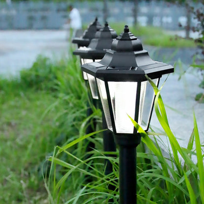 Lampa solara hexagonala de gradina Flippy, Alb Cald-1