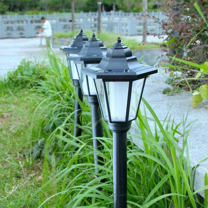Lampa solara hexagonala de gradina Flippy, Alb Rece-2