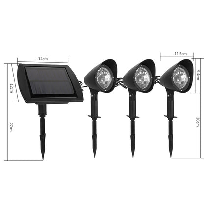 Lampa solara de tip decoratiune pentru gradina, Flippy, model 3 felinare, alb rece-4