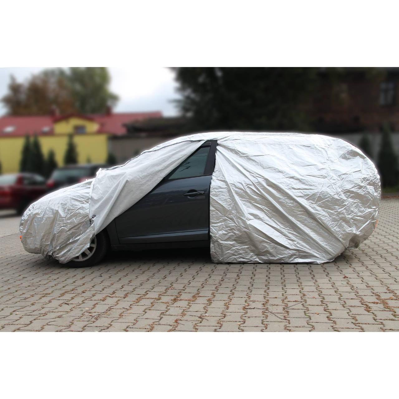 Prelata pentru Autoturisme, culoare argintie, marimea M (430 x 165 x 120cm)-4