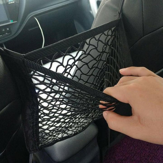 Organizator auto din plasa elastica pentru depozitare bagaje-0