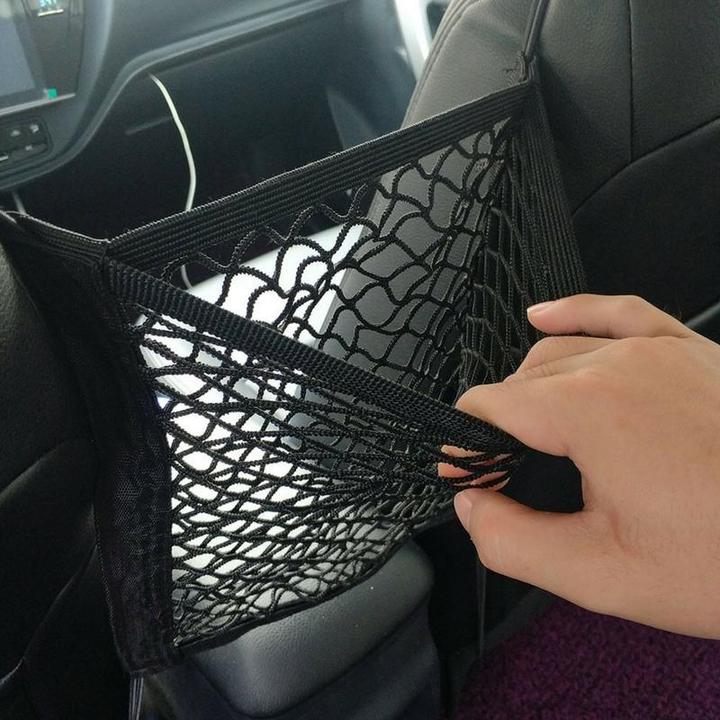 Organizator auto din plasa elastica pentru depozitare bagaje-0