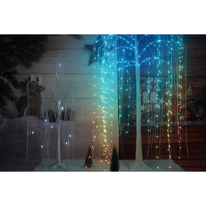 Pom decorativ cu leduri, Flippy, tip salcie, 400 Led, 2.1 M-4