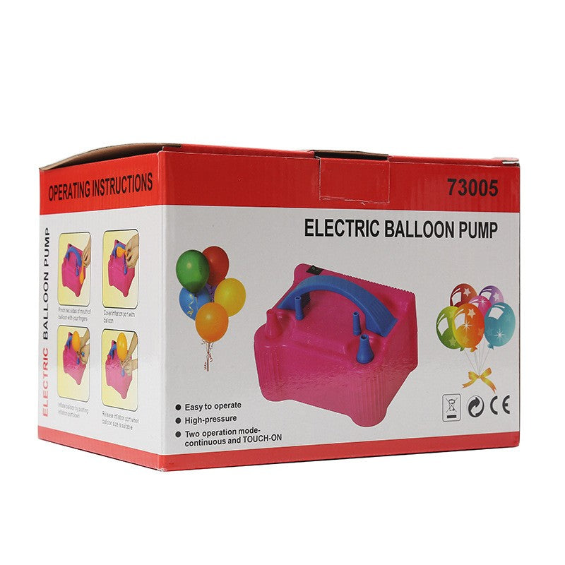 Pompa Electrica Pentru Umflat Baloane, 600 W, Roz cu albastru,-3