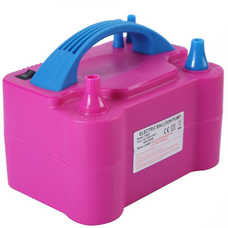 Pompa Electrica Pentru Umflat Baloane, 600 W, Roz cu albastru,-5
