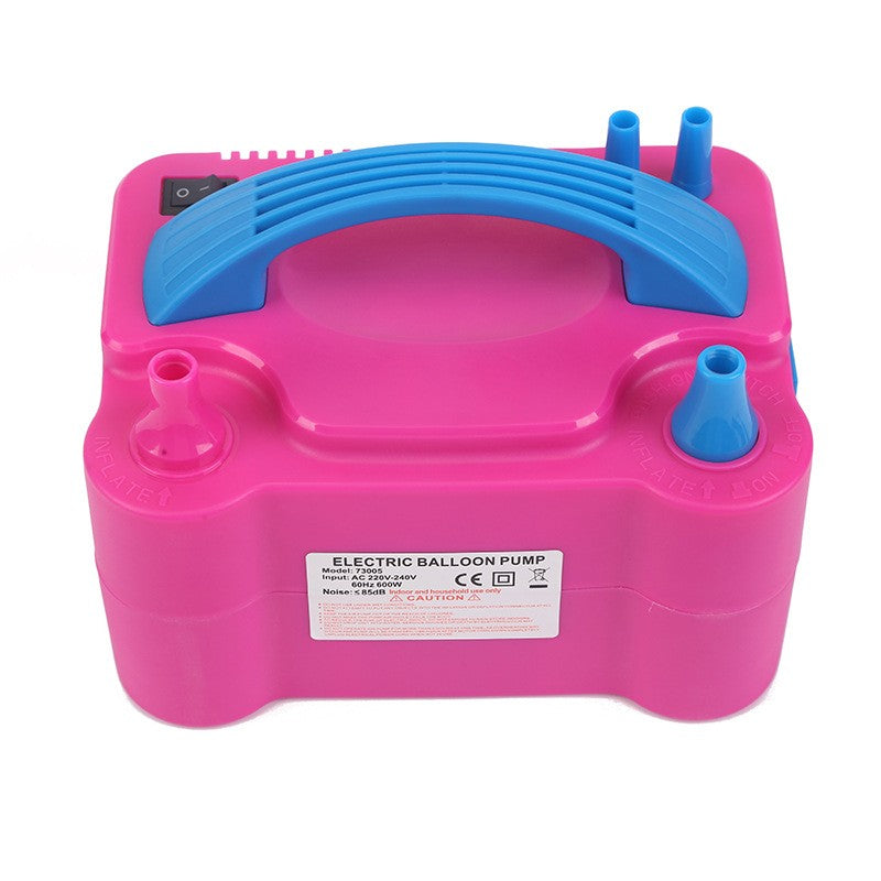 Pompa Electrica Pentru Umflat Baloane, 600 W, Roz cu albastru,-7