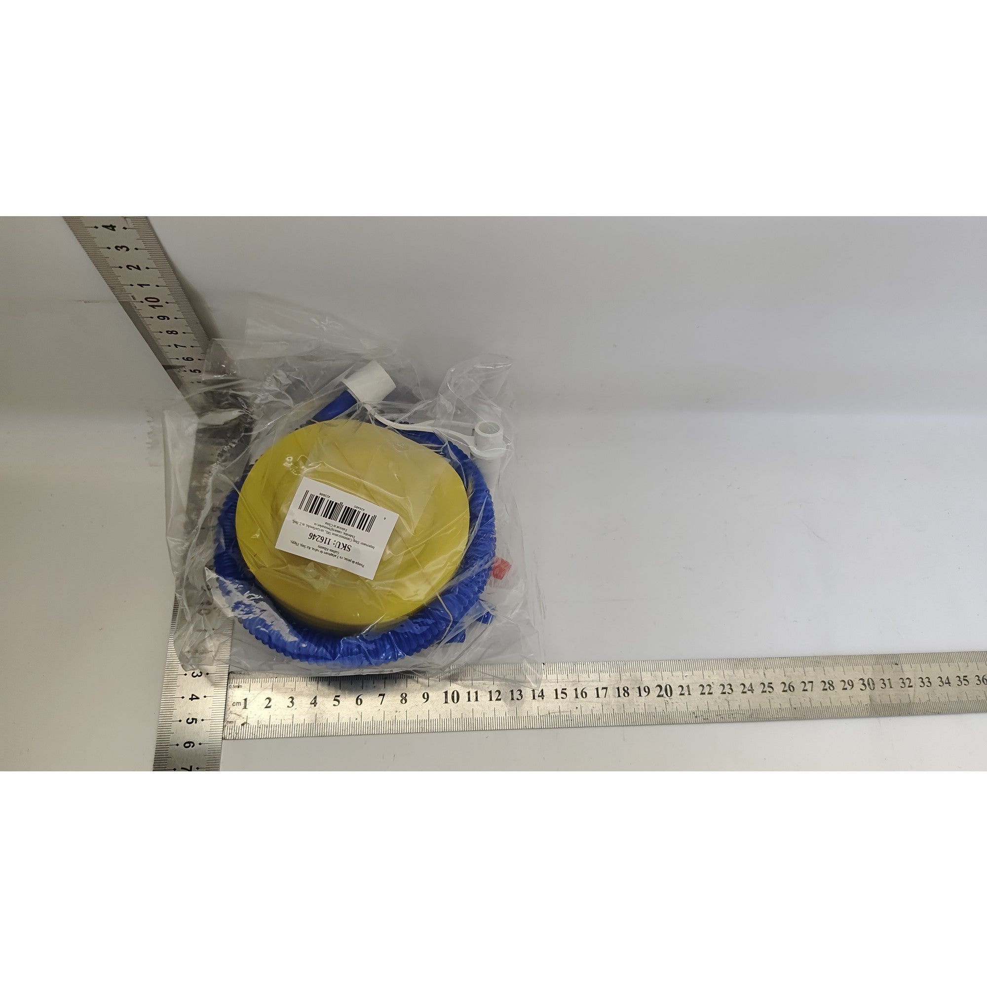 Pompa de picior, cu 3 adaptoare de valva, Air Step, Flippy, Galben-Albastru-5