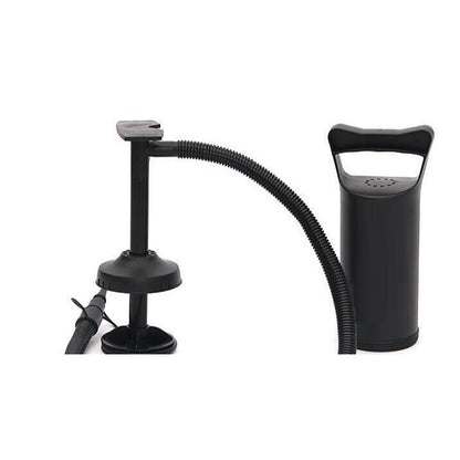 Pompa manuala pentru umflat obiecte gonflabile , colace , saltele , cu 3 adaptori pentru interconectare si furtun, negru, Flippy-3