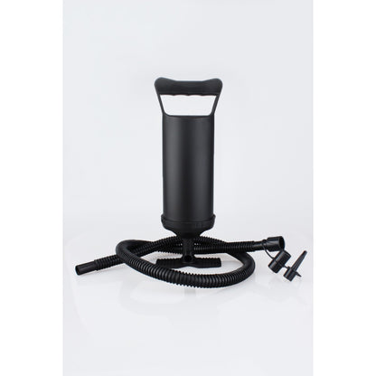 Pompa manuala pentru umflat obiecte gonflabile , colace , saltele , cu 3 adaptori pentru interconectare si furtun, negru, Flippy-7