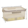 Cutie de Depozitare Portabila, Flippy, cu Zona pentru Gheata, Mentine Rece, Caserola Pranz, 25x16.5x11.5 cm, Gri-Transparent-0