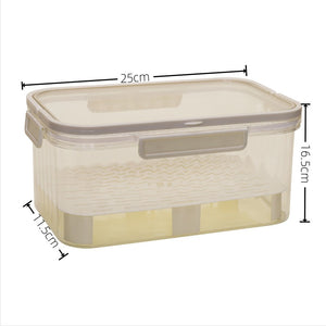 Cutie de Depozitare Portabila, Flippy, cu Zona pentru Gheata, Mentine Rece, Caserola Pranz, 25x16.5x11.5 cm, Gri-Transparent-0