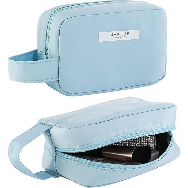 Portfard, Flippy, cu Maner, Material Impermeabil, pentru Cosmetice, 16 x 11 x 7 cm, Albastru-1