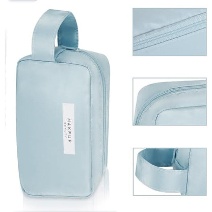 Portfard, Flippy, cu Maner, Material Impermeabil, pentru Cosmetice, 16 x 11 x 7 cm, Albastru-2