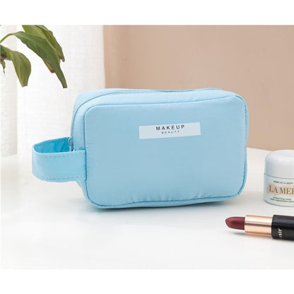 Portfard, Flippy, cu Maner, Material Impermeabil, pentru Cosmetice, 16 x 11 x 7 cm, Albastru-3