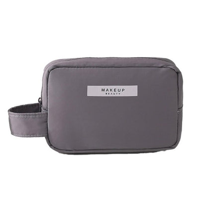 Portfard, Flippy, cu Maner, Material Impermeabil, pentru Cosmetice, 16 x 11 x 7 cm, Gri-0