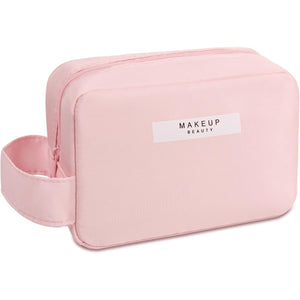 Portfard, Flippy, cu Maner, Material Impermeabil, pentru Cosmetice, 16 x 11 x 7 cm, Roz-0