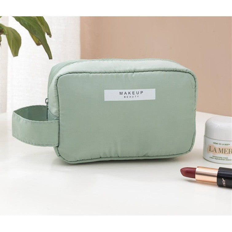Portfard, Flippy, cu Maner, Material Impermeabil, pentru Cosmetice, 16 x 11 x 7 cm, Verde-2