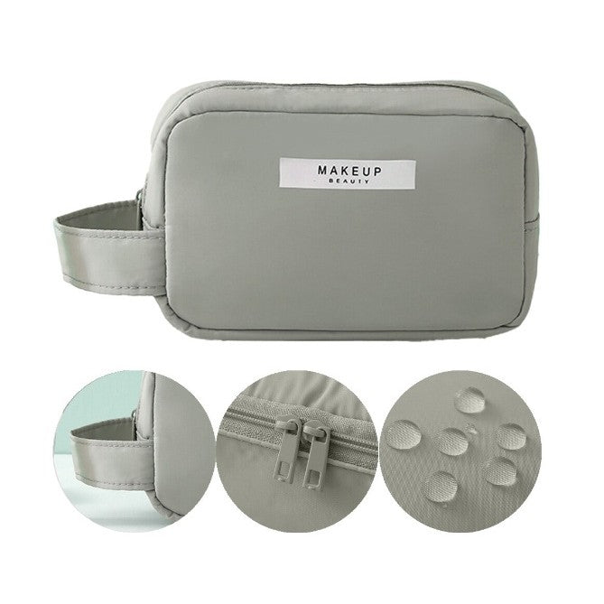 Portfard, Flippy, cu Maner, Material Impermeabil, pentru Cosmetice, 16 x 11 x 7 cm, Verde-3