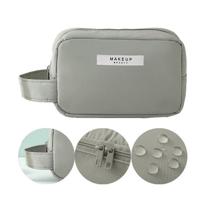 Portfard, Flippy, cu Maner, Material Impermeabil, pentru Cosmetice, 16 x 11 x 7 cm, Verde-3