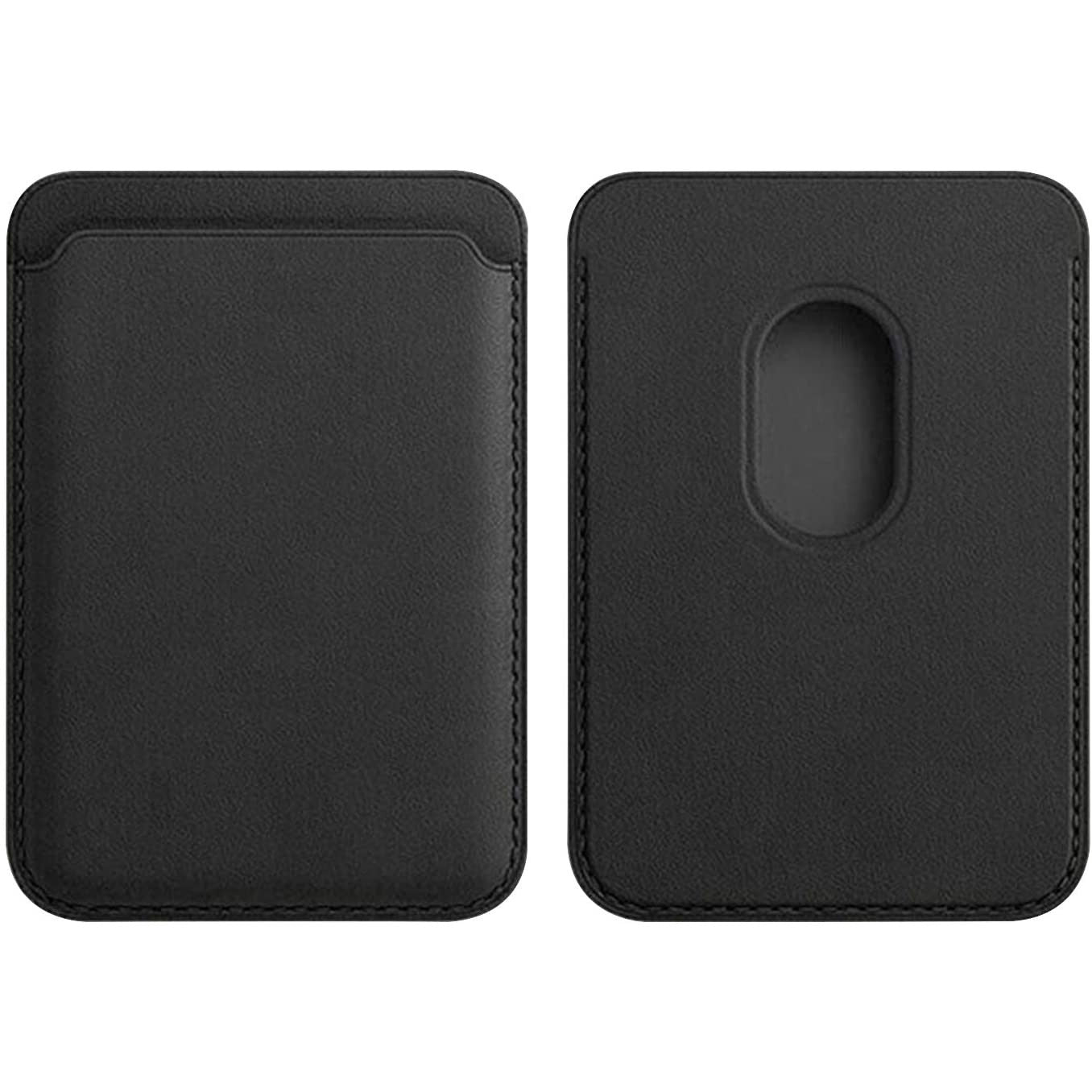 Portofel Flippy MagSafe piele pentru carduri compatibil cu Apple iPhone 12/12 Mini/12 Pro/12 Pro Max, Negru-3