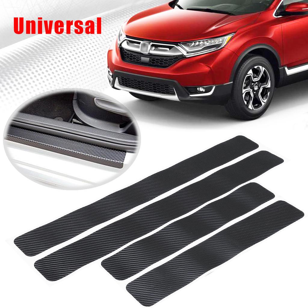 Set 4 bucati protectie praguri Carbon 3D Universal culoare neagra-0