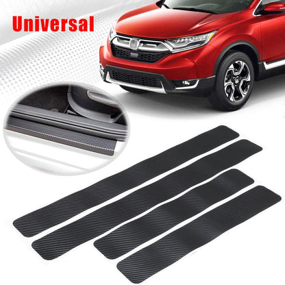 Set 4 bucati protectie praguri Carbon 3D Universal culoare neagra-0