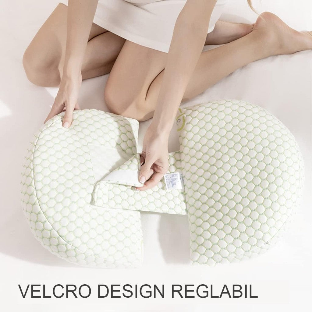 Set Perna pentru Gravide, Flippy, Husa Detasabila, Spuma Moale, Utilizare in Forma H si U, Reglabila, Latime Ajustabila, Proactive, Verde-3