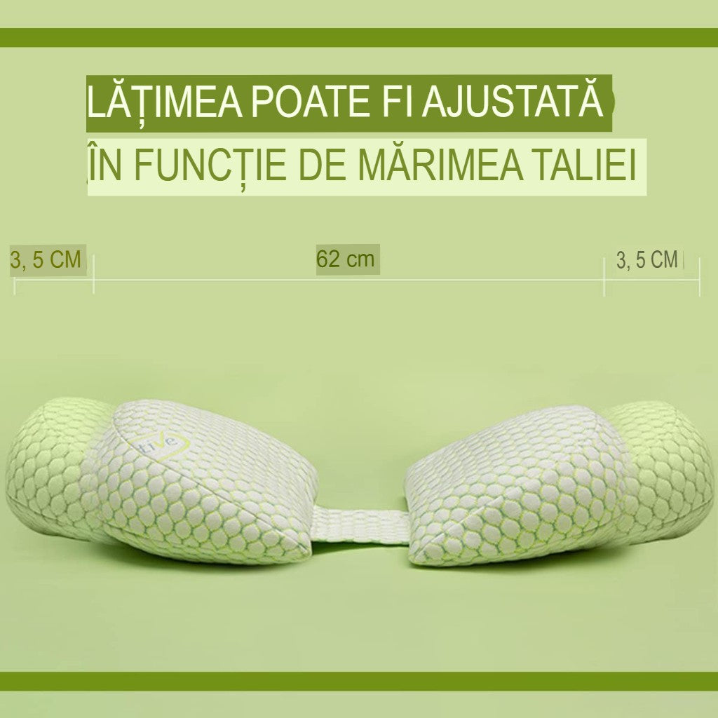 Set Perna pentru Gravide, Flippy, Husa Detasabila, Spuma Moale, Utilizare in Forma H si U, Reglabila, Latime Ajustabila, Proactive, Verde-5
