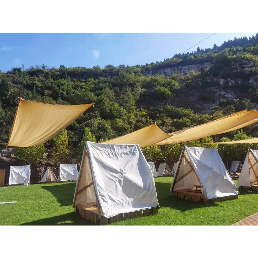 Prelata de soare/ Copertina de tip parasolar, patrata, 4x6 m, galbena, Flippy-2