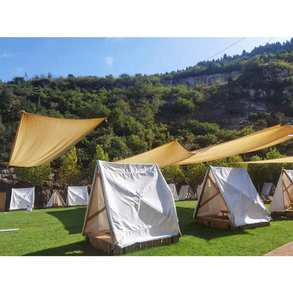 Prelata de soare/ Copertina de tip parasolar, patrata, 4x6 m, galbena, Flippy-2