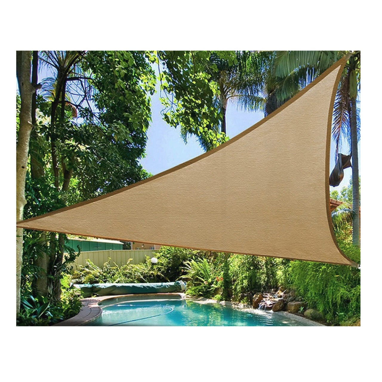 Prelata de soare/ Copertina de tip parasolar pentru terasa si gradina, Flippy, triunghiulara, 2x2x2 m, galbena-1