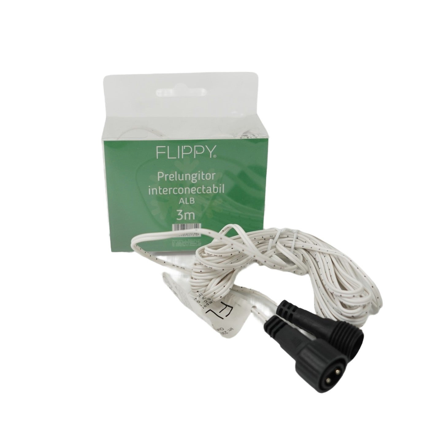 Prelungitor Instalatie Luminoasa, Flippy, 3 m, 230V, Fir Alb-0