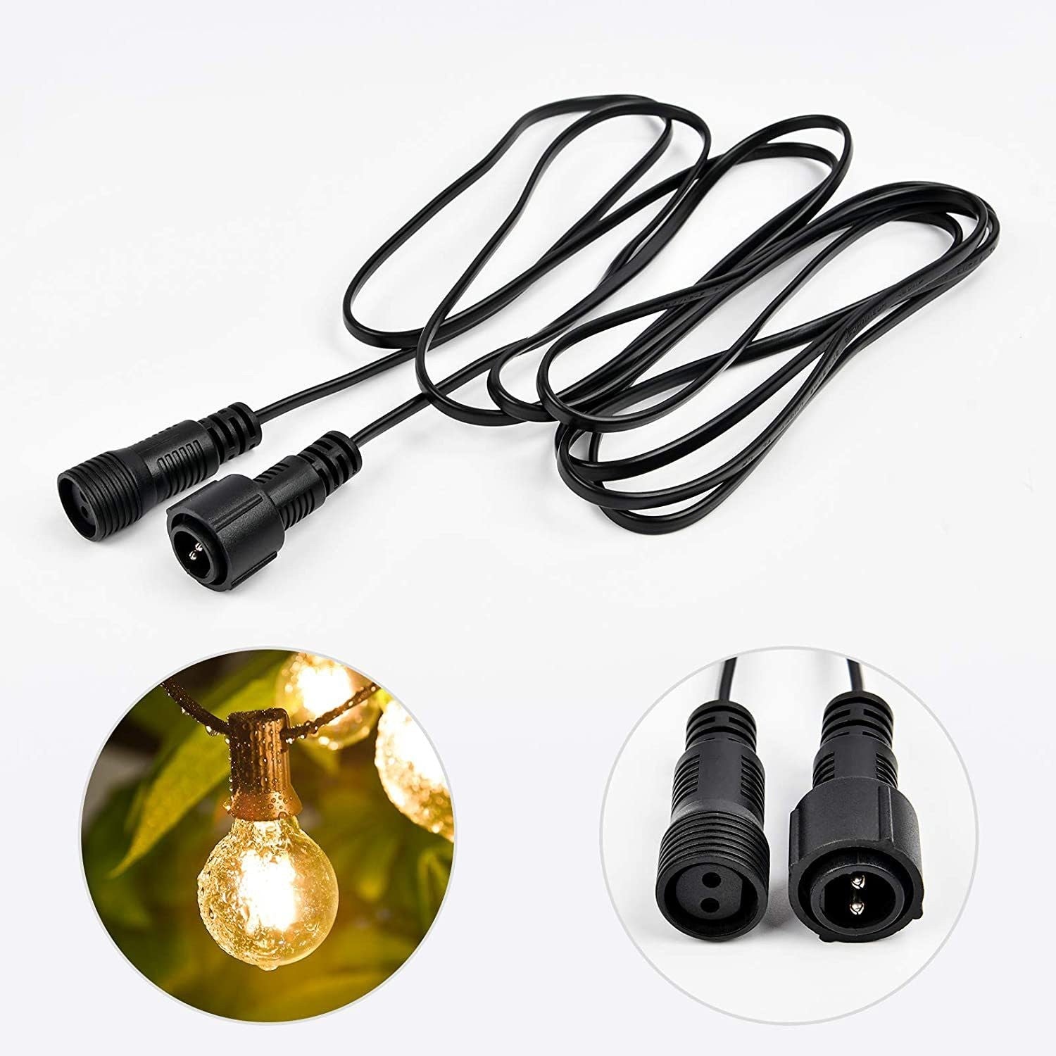 Prelungitor Instalatie Luminoasa, Flippy, 3 m, 230V, Fir Negru-0
