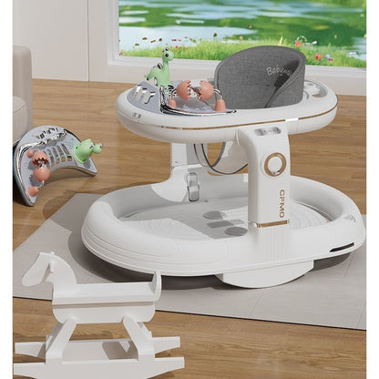 Premergator Multifunctional, Flippy, Antemergator, Balansoar, Scaun de Masa, Functie Muzicala, din ABS, Roti Universale, Inaltime Reglabila, Sistem Antirasturnare, Greutate Portanta 25 kg, +6 Luni, Alb-3