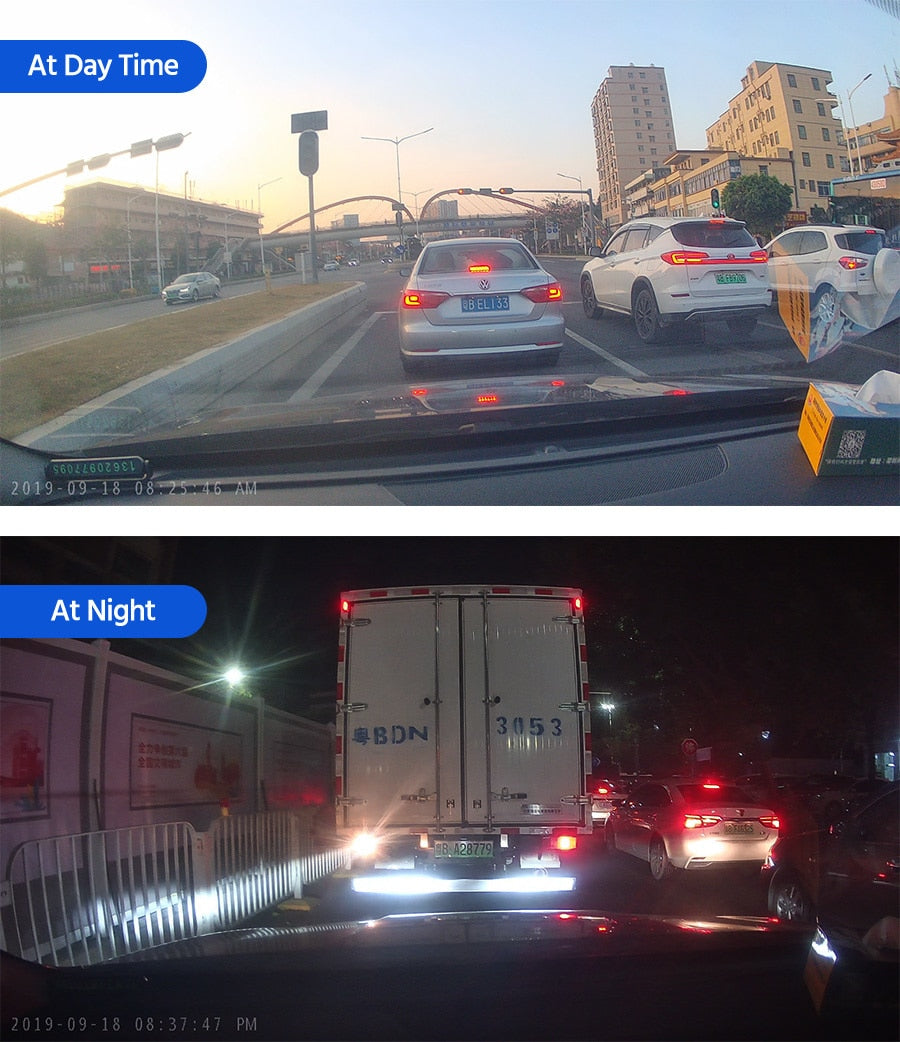 Oglindă retrovizoare 4.5 inch cu cameră HD 1080P, DVR auto, cu microfon și difuzor incorporate + cameră suplimentară pentru marșarier