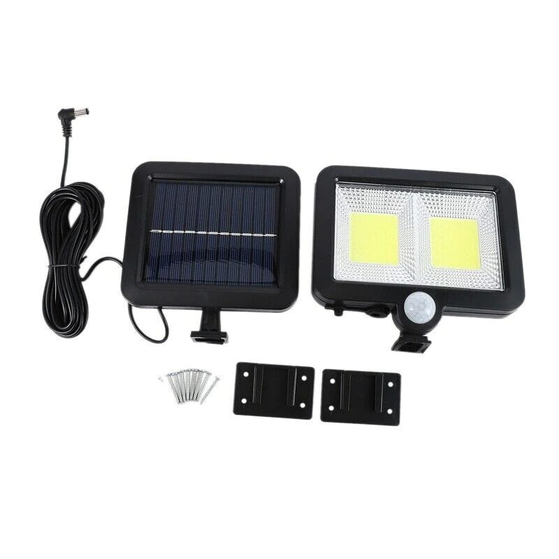 Lampa solara Flippy cu senzor de miscare, 108 COB LED, 2 grile, 2400lm, ip65, negru-6
