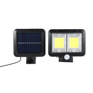 Lampa solara Flippy cu senzor de miscare, 108 COB LED, 2 grile, 2400lm, ip65, negru-0