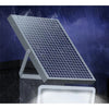 Proiector LED cu Panou Solar Flippy, Senzor de lumina, Waterproof, 96 LED-uri incorporate, 30W, 17x13 cm, IP67, Design Modern, Negru