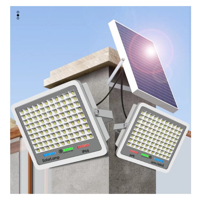 Proiector LED cu Panou Solar Flippy, Senzor de lumina, Waterproof, 96 LED-uri incorporate, 30W, 17x13 cm, IP67, Design Modern, Negru-4