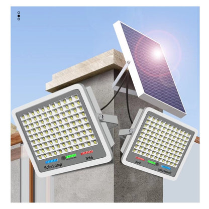 Proiector LED cu Panou Solar Flippy, Senzor lumina, Waterproof, 216 LED-uri incorporate, 100W, 24x19 cm, IP 67, Design Modern, Negru-4