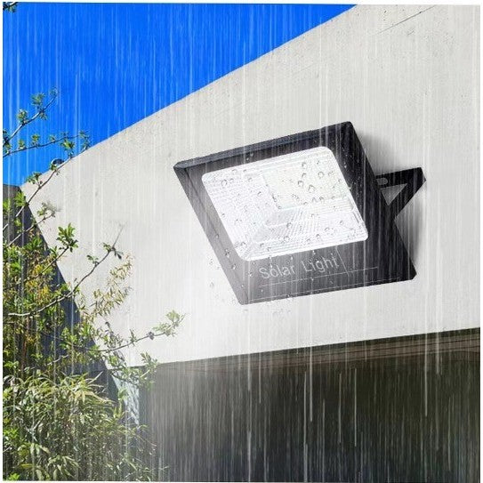 Proiector LED/Lampa solara de exterior Flippy, 15 cm x 20 cm, Rezistent la Apa IP67, cu Panou Solar, 114 LED SMD, 65W, Senzor de lumina, Timer, cu Telecomanda, 2 moduri de iluminat, kit montaj inclus, Lumina Rece-4