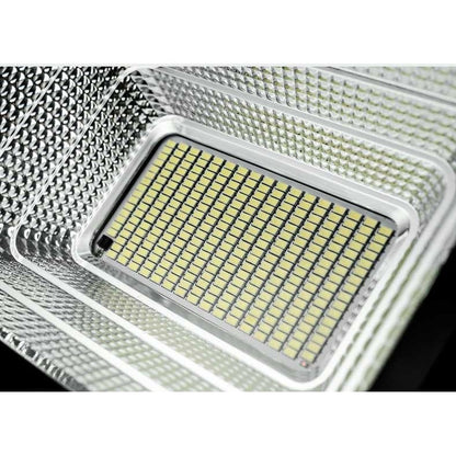 Proiector LED/Lampa solara de exterior Flippy, 20 cm x 25 cm, Rezistent la Apa IP67, cu Panou Solar, 220 LED SMD, 100W, Senzor de lumina, Timer, cu Telecomanda, 2 moduri de iluminat, kit montaj inclus, Lumina Rece-6