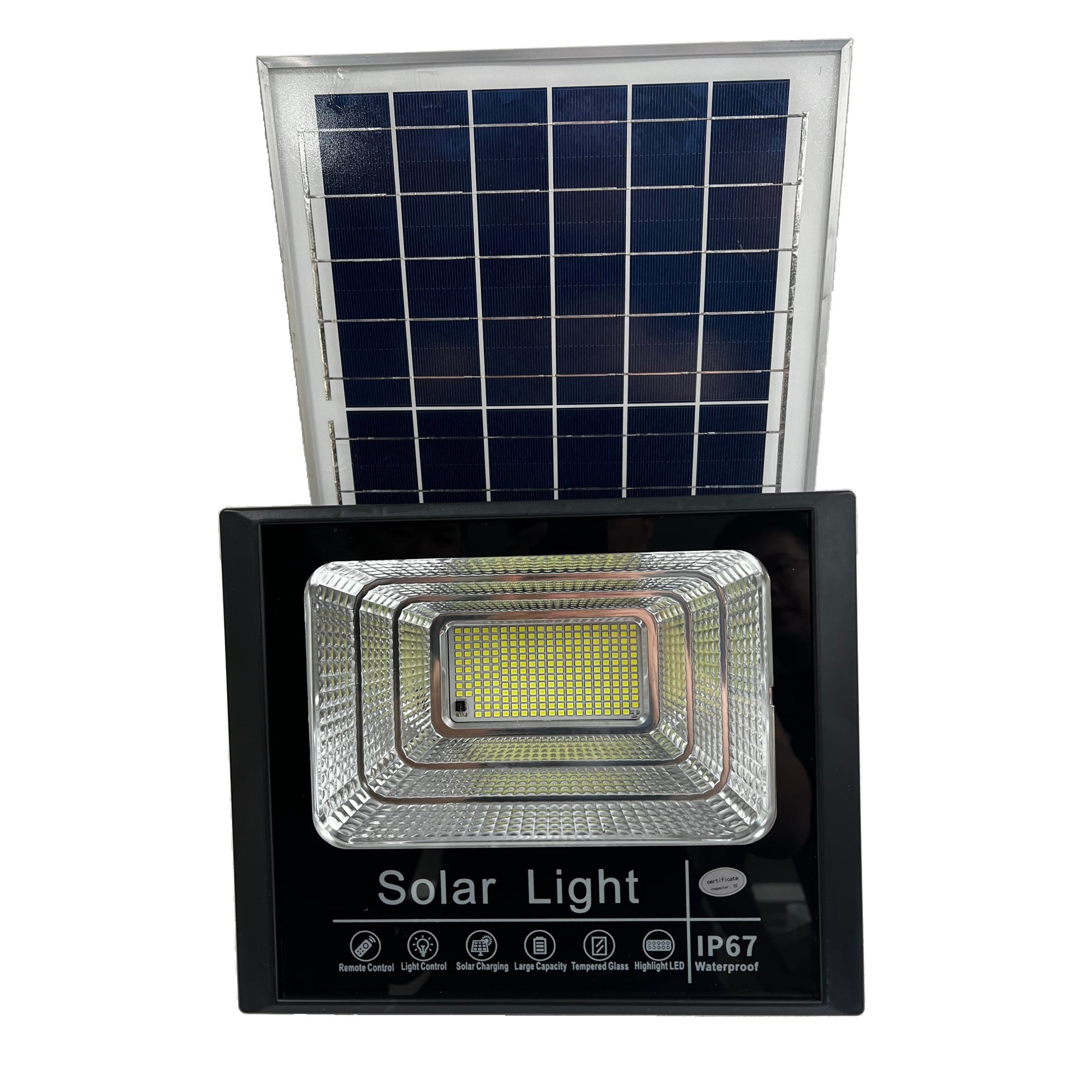 Proiector LED/Lampa solara de exterior Flippy, 22 cm x 27 cm, Rezistent la Apa IP67, cu Panou Solar, 248 LED SMD, 150 W, Senzor de lumina, Timer, cu Telecomanda, 2 moduri de iluminat, kit montaj inclus, Lumina Rece-12