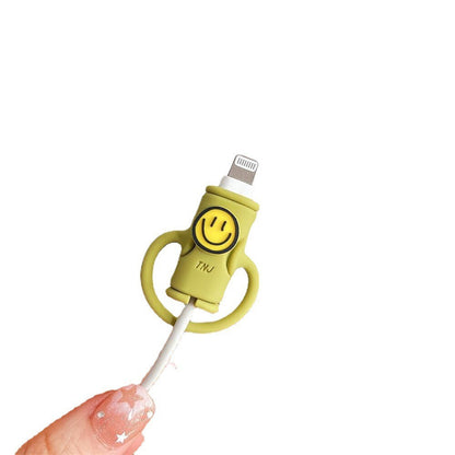 Protectie cablu USB Flippy, din silicon, model 3, multicolor-2