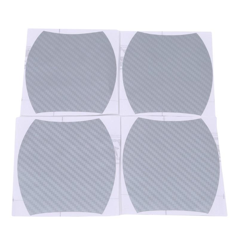 Set 4 bucati protectie zgarieturi manere usa din autocolant carbon 3D Argintiu-1
