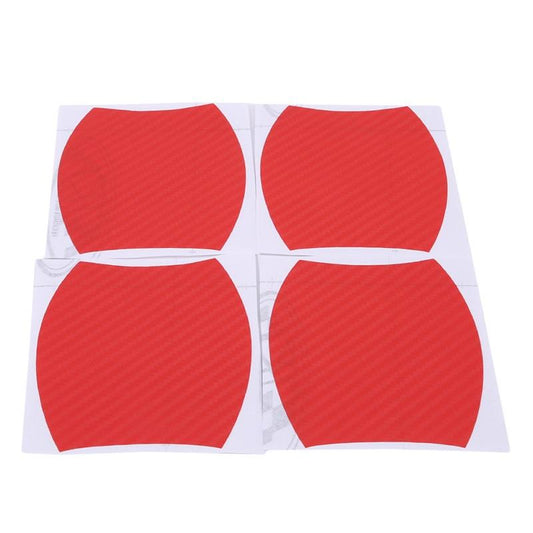 Set 4 bucati protectie zgarieturi manere usa din autocolant carbon 3D Rosu-1