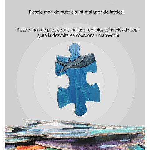 Puzzle pentru copii, jungla cu animale, 48 de piese-3