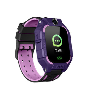 Ceas Smartwatch Flippy, Pentru Copii, Model Q19 Z6, Localizare LBS, Istoric Traseu, Monitorizare Spion, Camera Foto, Lanterna, Chat Vocal, Apel SOS, Roz/Mov-0